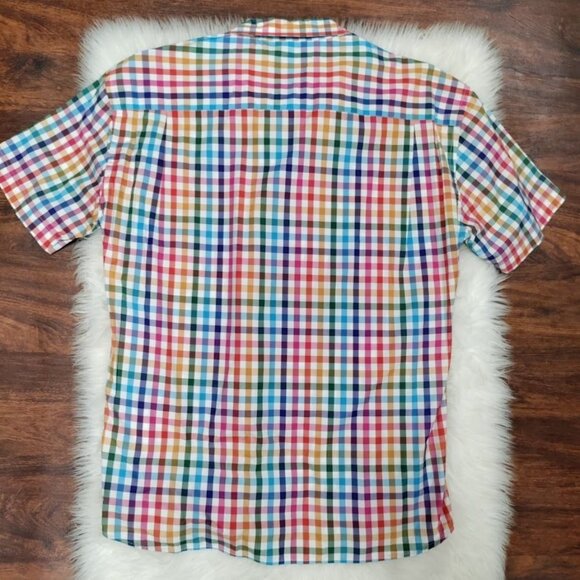 Paul & Shark Yachting Multicolor Gingham Short Sleeve Shirt Men's XL - Picture 3 of 8